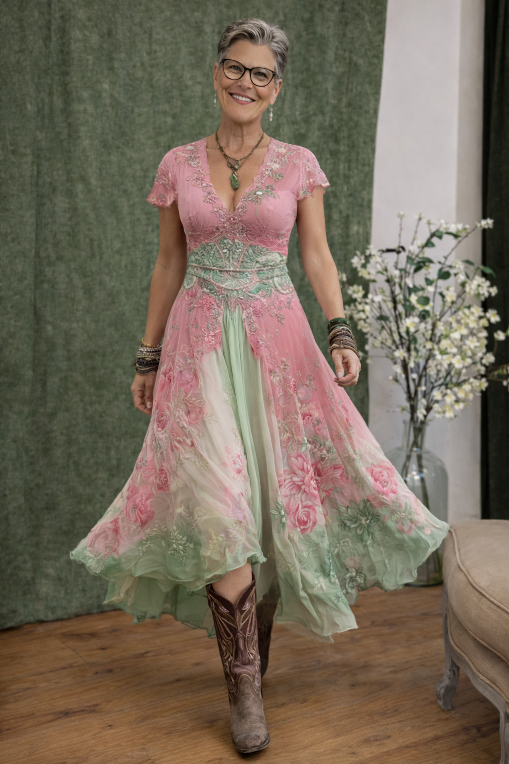 Ingrid™ | Stijlvolle vintage geïnspireerde boho jurk