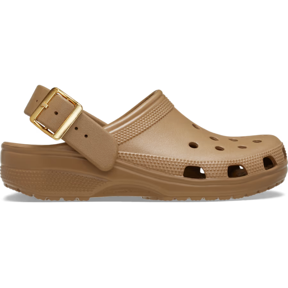 Classic Metallic Buckle Clogs