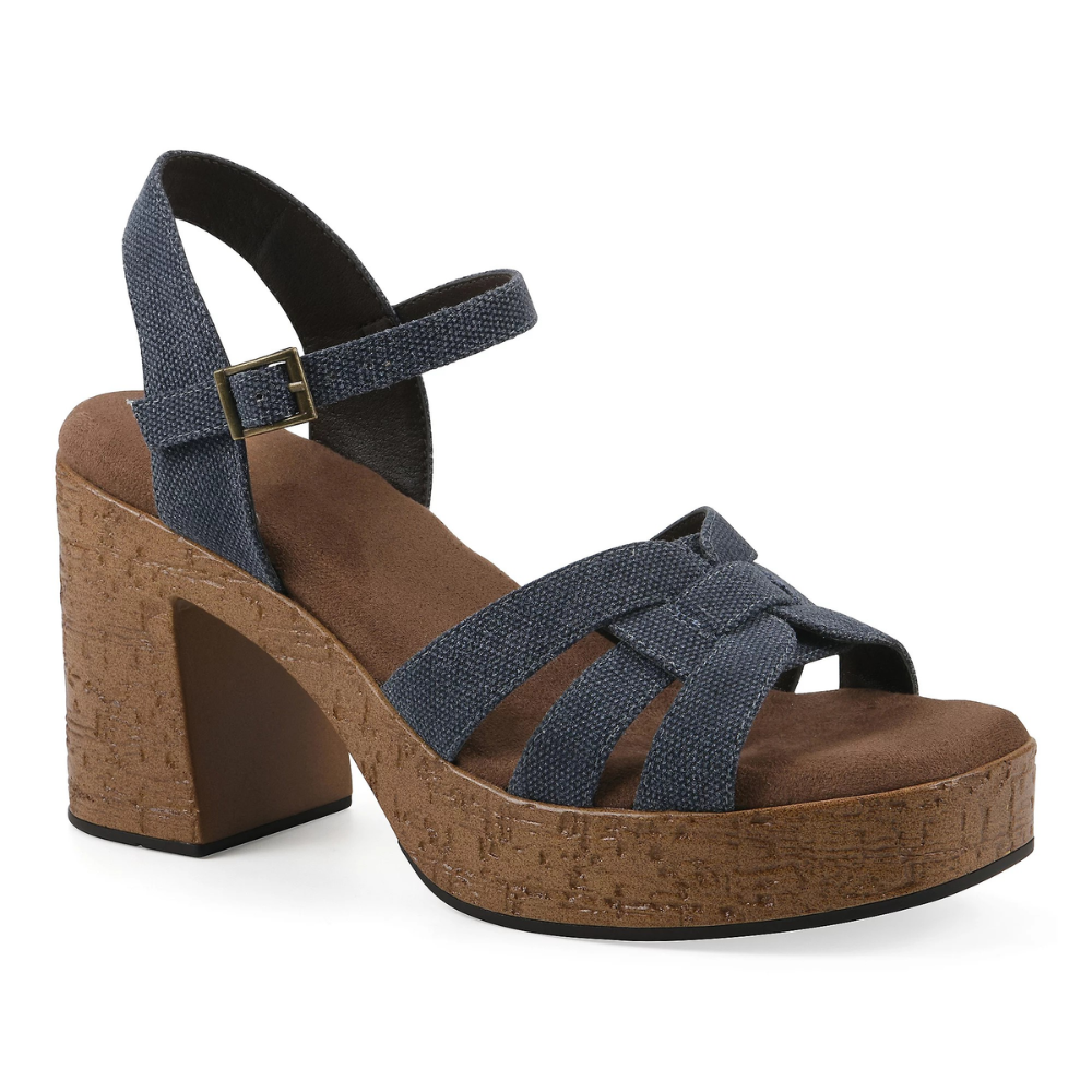 Barista Cork Block Heel Sandals
