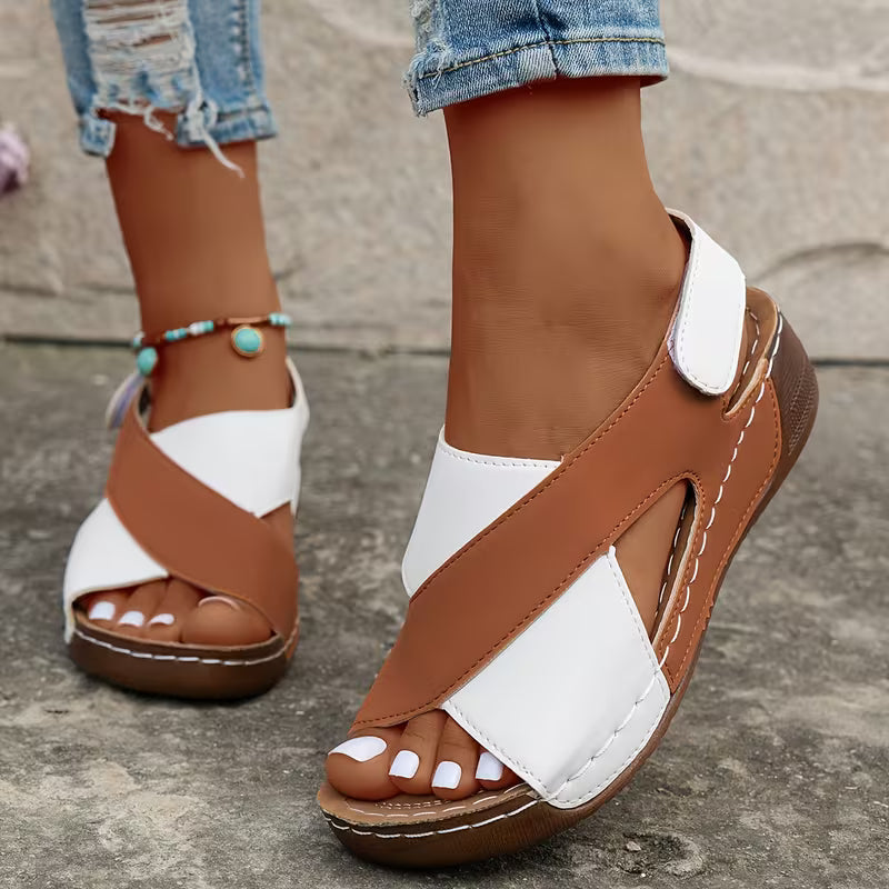 Santorini - Ortho Platform Crisscross Sandals