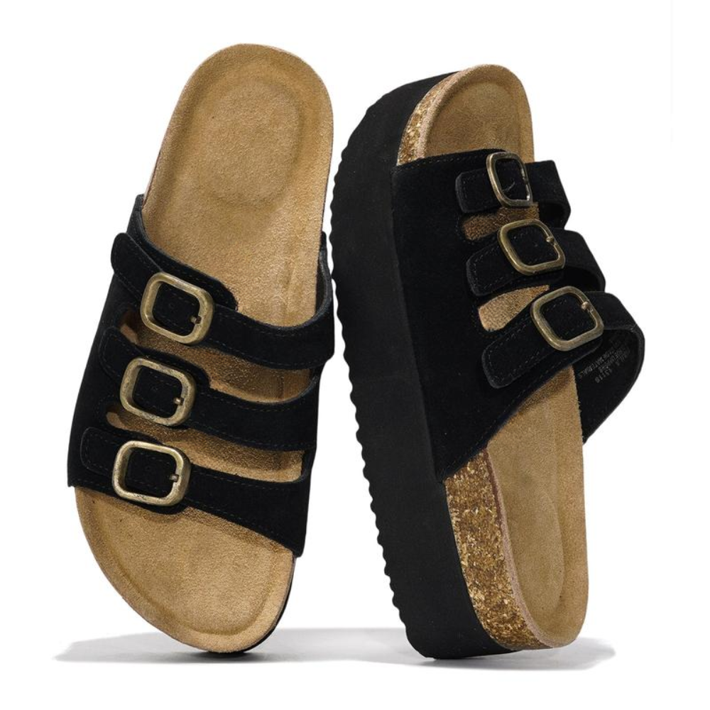 Scooby Platform Three-Strap Sandals