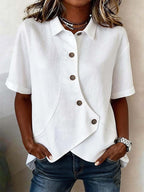 Mila™ | Comfortabele Korte Mouw Blouse