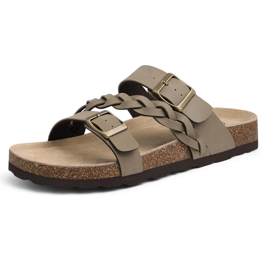 Braided Leather Cork Sandals – Two Straps. One Perfect Fit.
