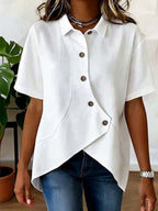 Mila™ | Comfortabele Korte Mouw Blouse