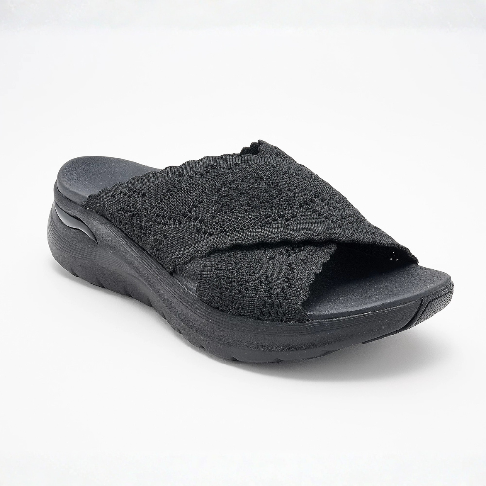 Mia Crochet Knit Slide Sandals – Stretch Into Pure Comfort