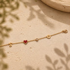 BRACCIALE CUORE CON INIZIALE