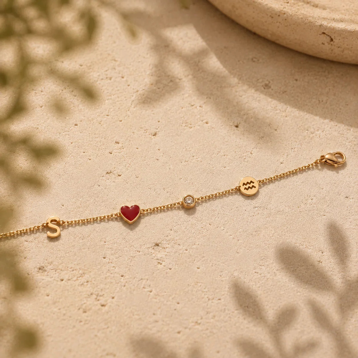 BRACCIALE CUORE CON INIZIALE
