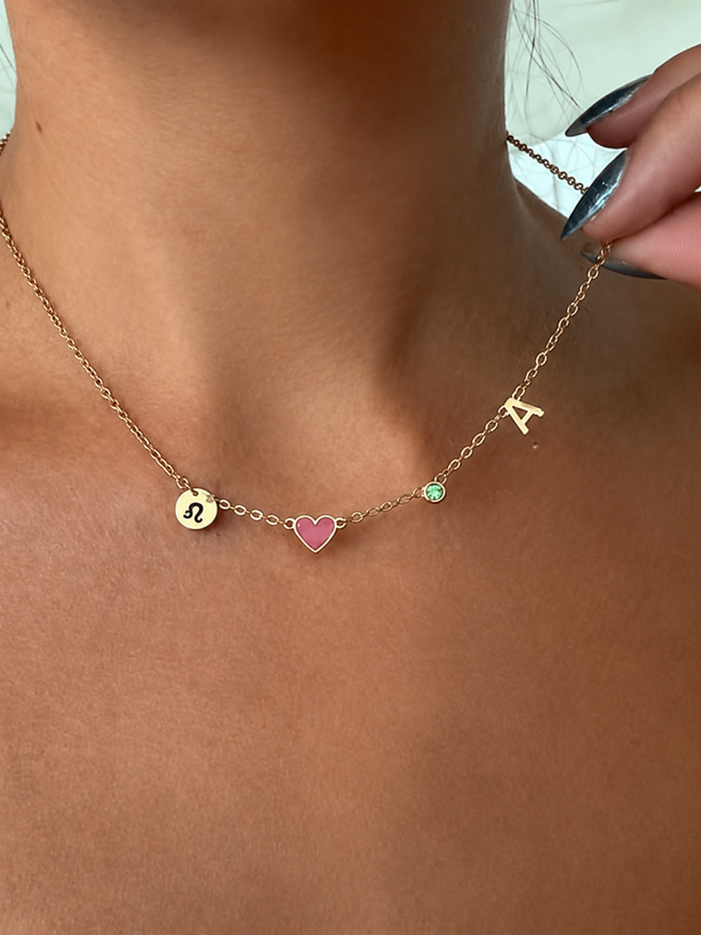 COLLANA CON INIZIALE A FORMA DI CUORE