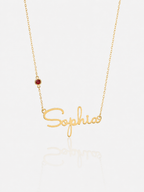 COLLANA PERSONALIZZATA CON NOME E PIETRA DEL MESE DI NASCITA