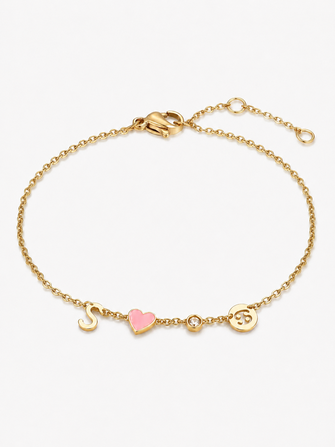 BRACCIALE CUORE CON INIZIALE