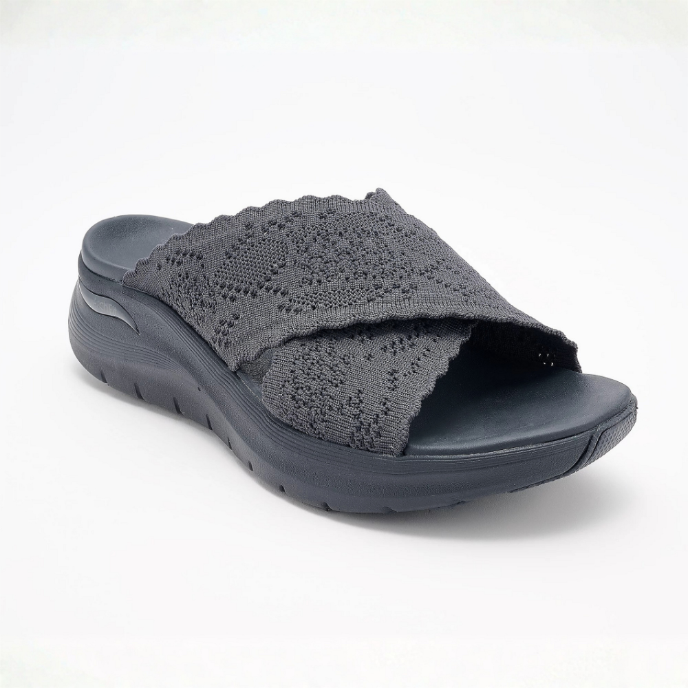 Mia Crochet Knit Slide Sandals – Stretch Into Pure Comfort