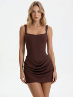 Vestido mini drapeado
