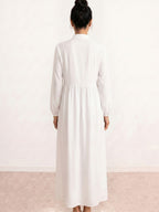 Vestido camisero plisado