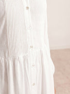 Vestido camisero plisado