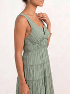 Vestido fluido efecto arrugado