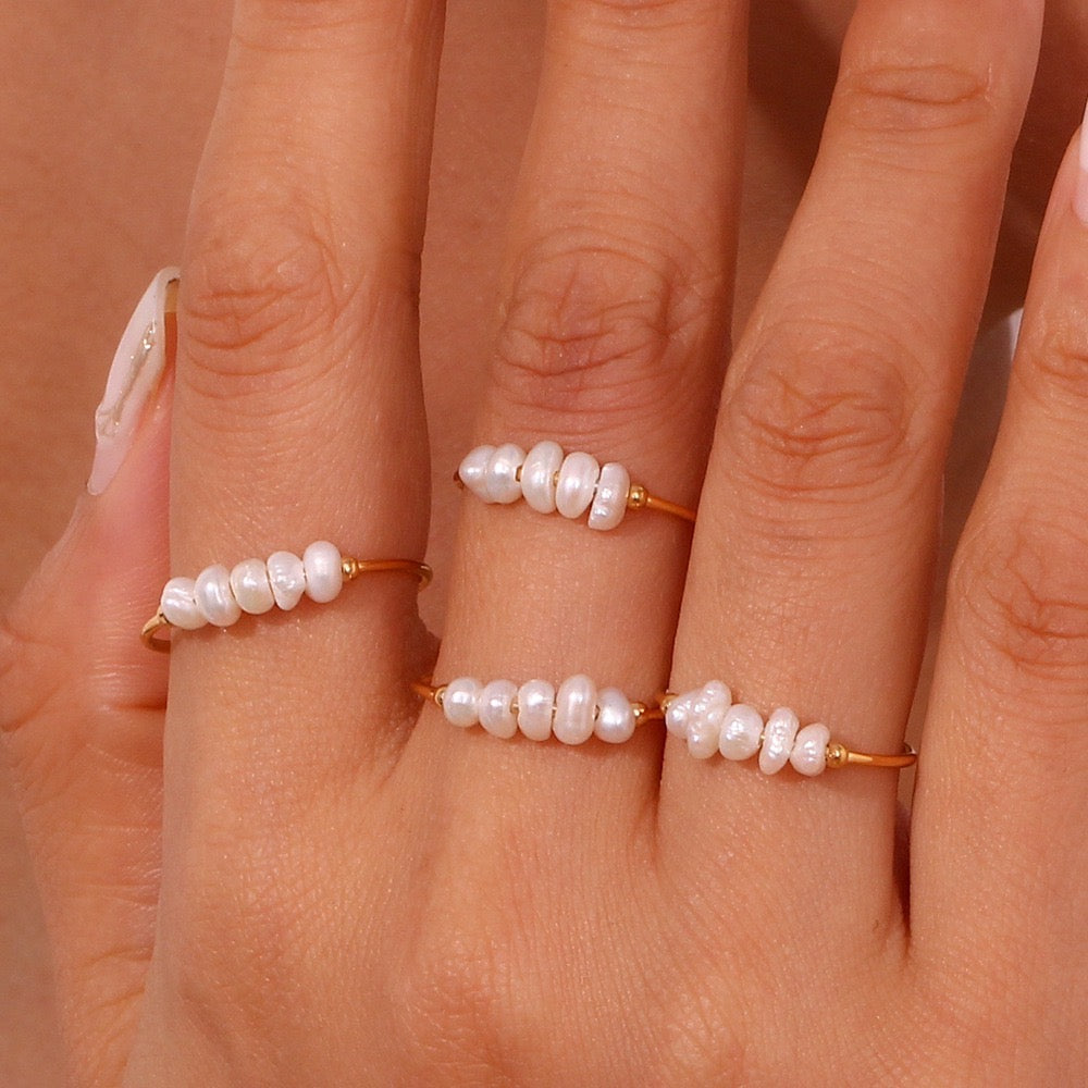 Anello con Perle d'Acqua Dolce