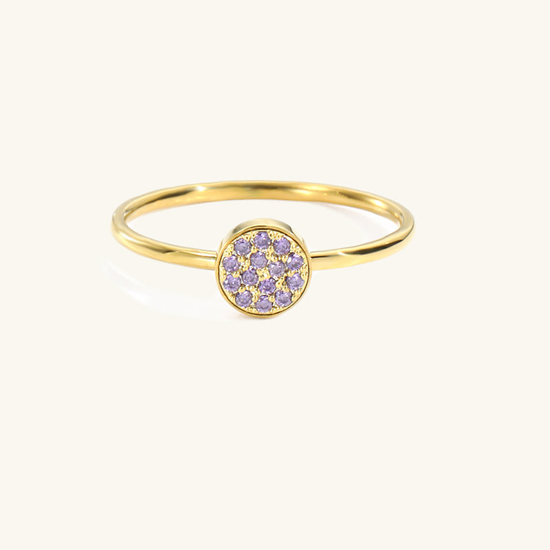 Anello classico con pietra del mese di nascita