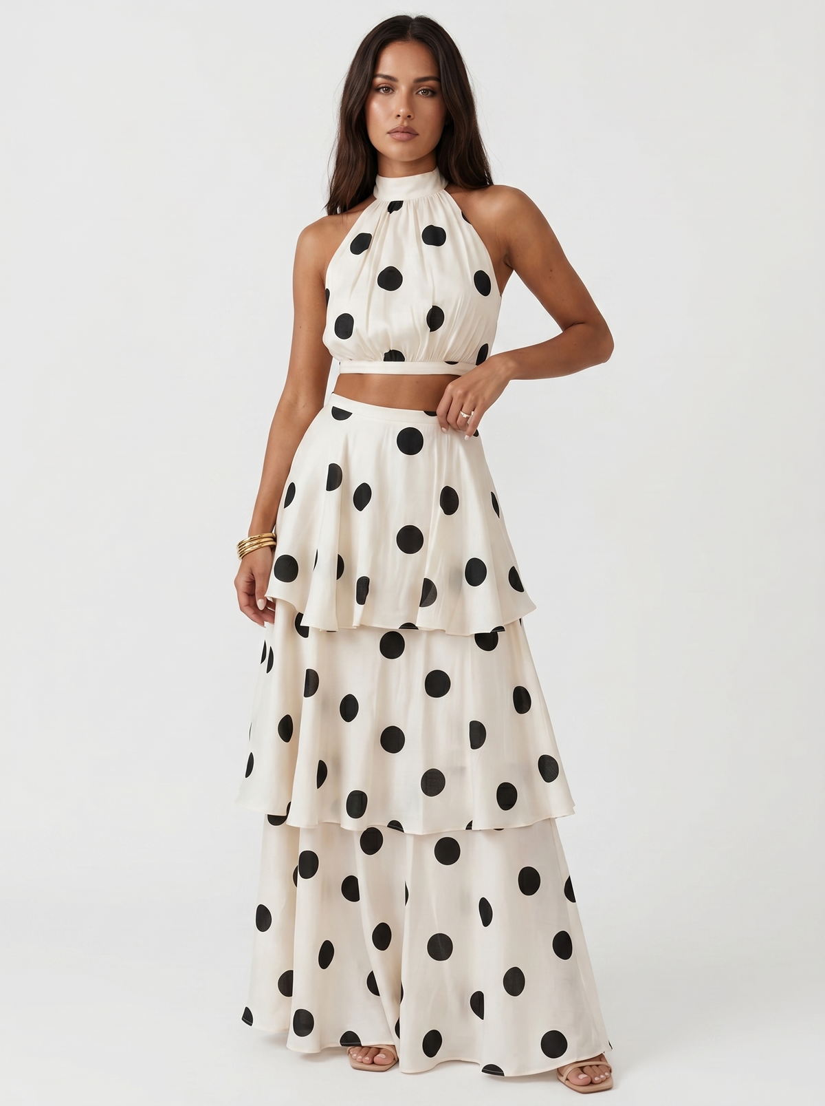 Nora™ | Elegante Stippen Gelaagde Set