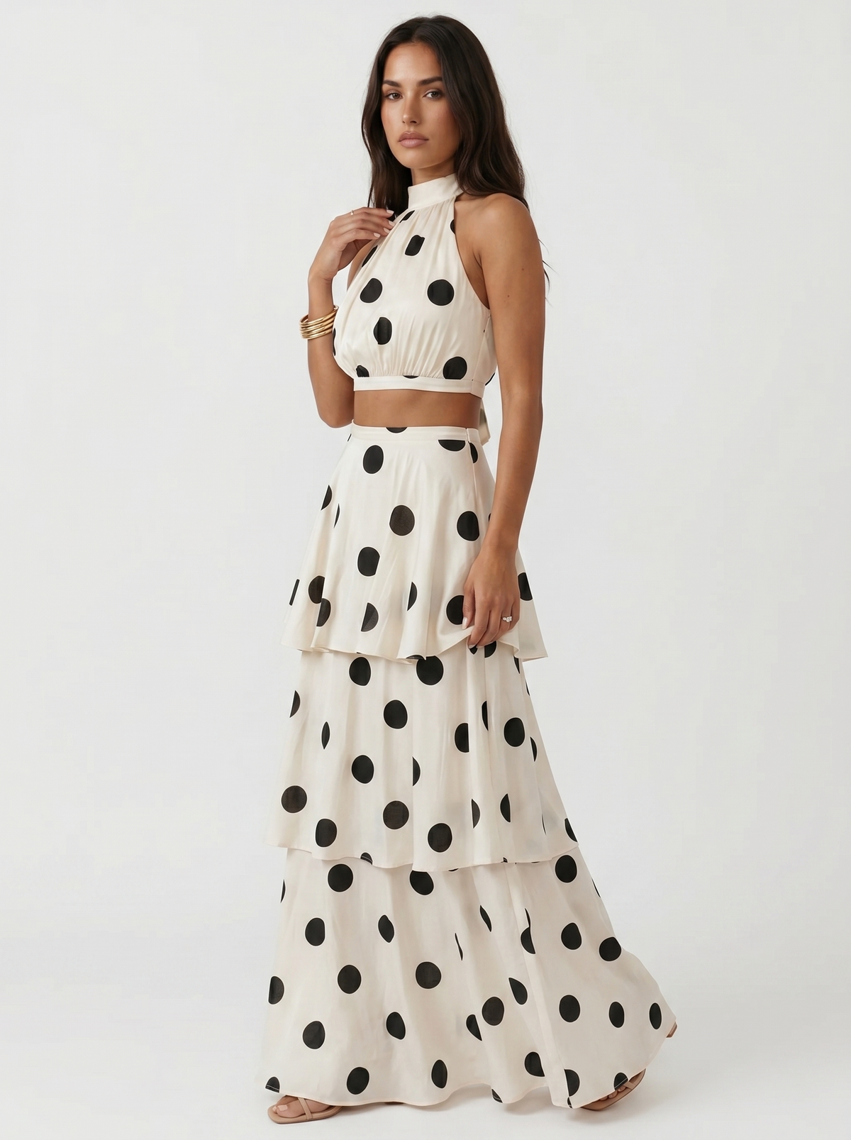 Nora™ | Elegante Stippen Gelaagde Set