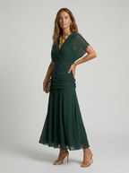 Vestido largo con escote en v