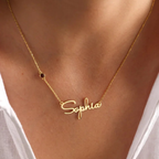 COLLANA PERSONALIZZATA CON NOME E PIETRA DEL MESE DI NASCITA