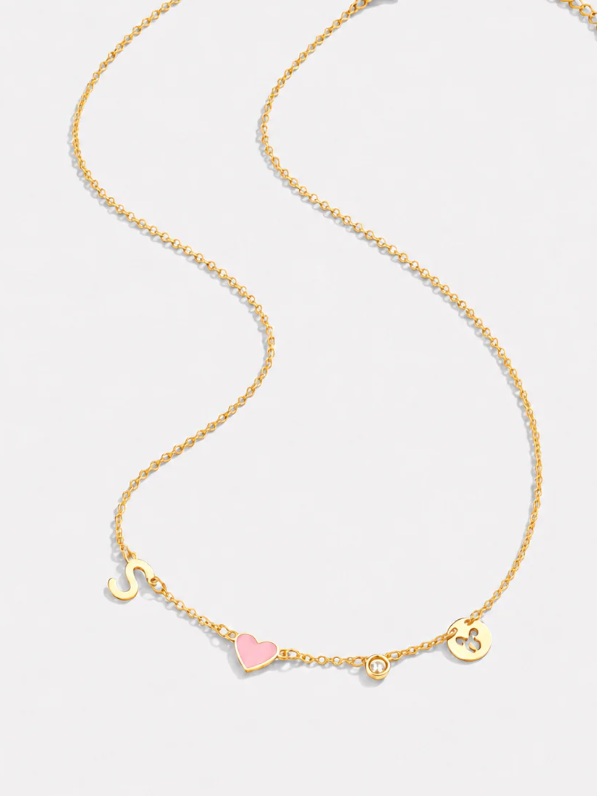 COLLANA CON INIZIALE A FORMA DI CUORE