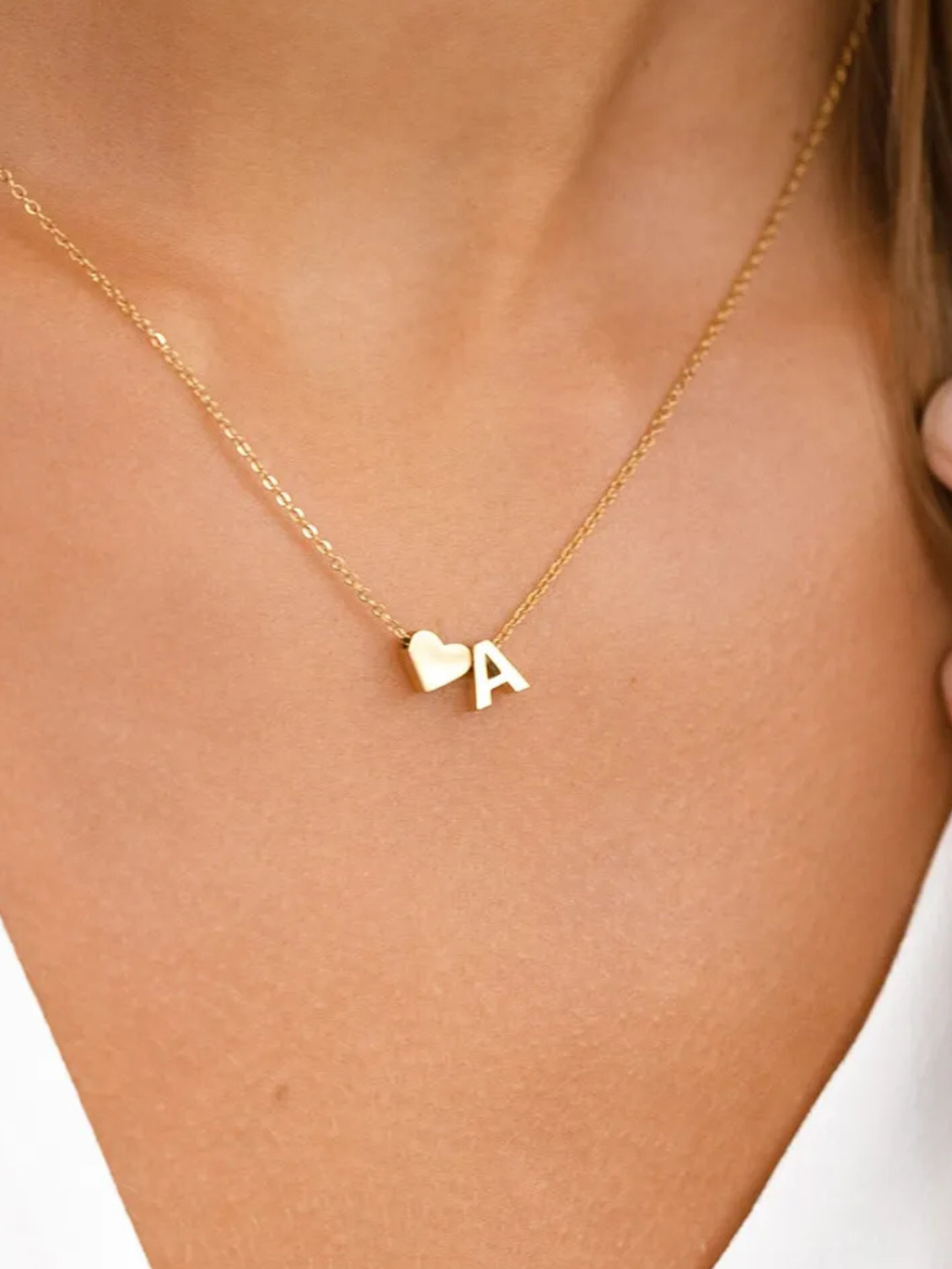 COLLANA CUORE CON INIZIALE