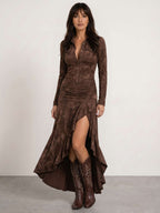 Vestido cowboy con volantes