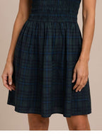 Vestido a cuadros nido de abeja