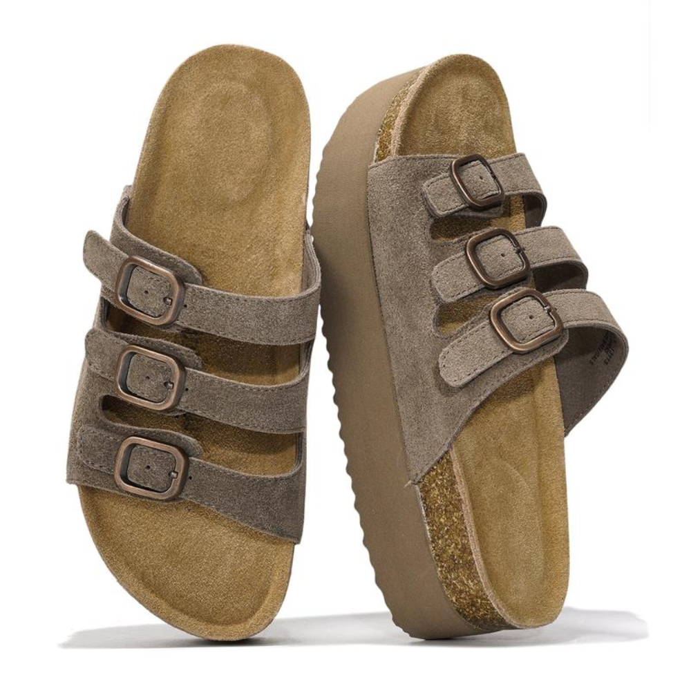 Scooby Platform Three-Strap Sandals