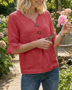 Amelie™ | Buikcamouflerende Blouse Met Knopen