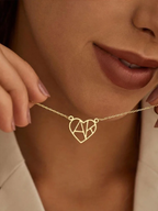 COLLANA CON CUORE E INIZIALE