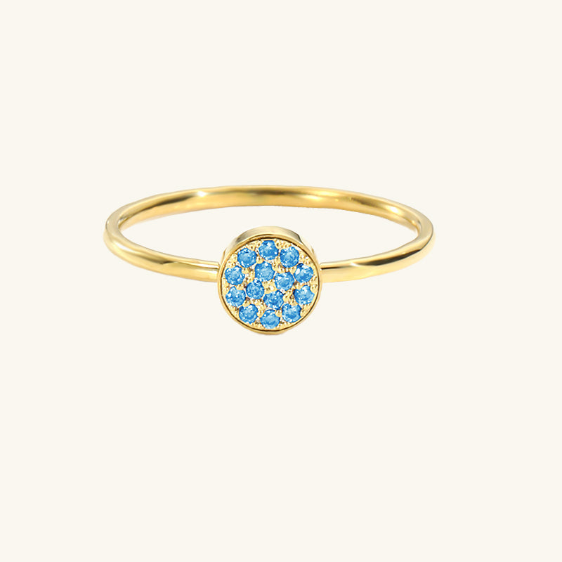 Anello classico con pietra del mese di nascita
