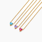 COLLANA CON PIETRA PORTAFORTUNA A CUORE