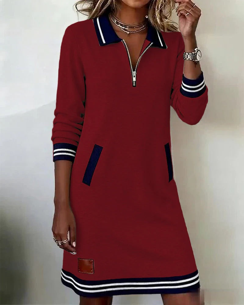 Sylvia™ | Chic Langemouw Katoenen Jurk