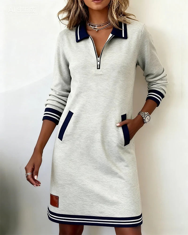 Sylvia™ | Chic Langemouw Katoenen Jurk