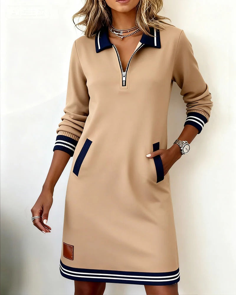 Sylvia™ | Chic Langemouw Katoenen Jurk