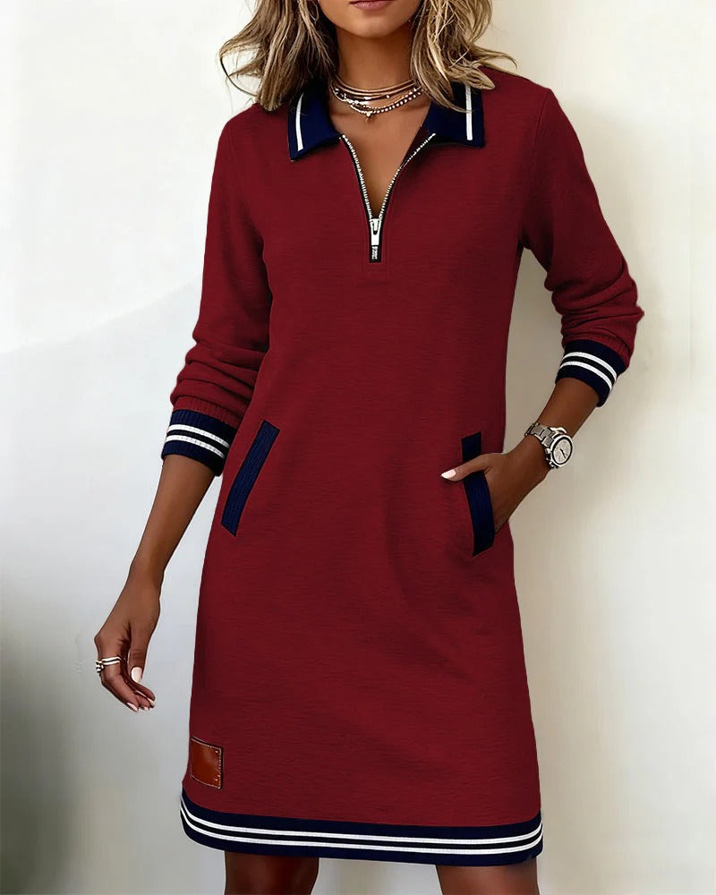 Sylvia™ | Chic Langemouw Katoenen Jurk