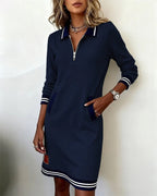 Sylvia™ | Chic Langemouw Katoenen Jurk