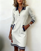 Sylvia™ | Chic Langemouw Katoenen Jurk